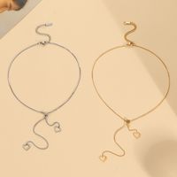 Titanium Steel Gold Plated Simple Style Classic Style Heart Shape Plating Pendant Necklace main image 3