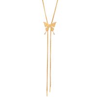 Sweet Butterfly Alloy Plating Women's Long Necklace sku image 1