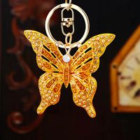 Cute Butterfly Metal Women's Keychain sku image 6