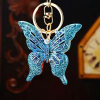 Cute Butterfly Metal Women's Keychain sku image 4