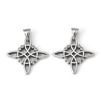 Casual Simple Style Witches Knot Stainless Steel Hollow Out Pendant Necklace Necklace Pendant 1 Piece main image 1