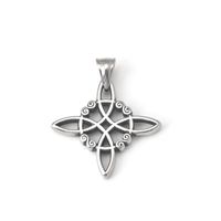 Casual Simple Style Witches Knot Stainless Steel Hollow Out Pendant Necklace Necklace Pendant 1 Piece sku image 1