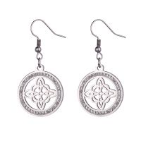 Simple Style Witches Knot Stainless Steel Plating Hollow Out Inlay Zircon Drop Earrings 1 Pair sku image 1