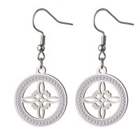 Simple Style Witches Knot Stainless Steel Plating Hollow Out Inlay Zircon Drop Earrings 1 Pair sku image 2