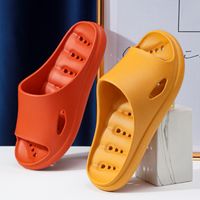 Unisex Basic Solid Color Open Toe Slides Slippers main image 3
