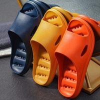 Unisex Basic Solid Color Open Toe Slides Slippers main image 4