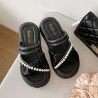 Women's Casual Solid Color Round Toe Open Toe Slides Slippers sku image 18