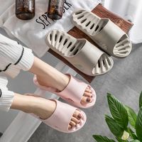 Unisex Casual Solid Color Open Toe Slides Slippers main image video
