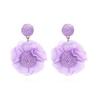 Elegant Sweet Flower Cloth Raffia Women's Drop Earrings 1 Pair main image 6