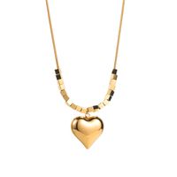 IG Style Heart Shape Stainless Steel Alloy Inlay Zircon Rings Earrings Necklace sku image 17