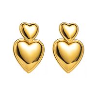 IG Style Heart Shape Stainless Steel Alloy Inlay Zircon Rings Earrings Necklace sku image 19