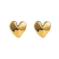 IG Style Heart Shape Stainless Steel Alloy Inlay Zircon Rings Earrings Necklace sku image 10