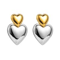 IG Style Heart Shape Stainless Steel Alloy Inlay Zircon Rings Earrings Necklace sku image 21