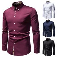 Hommes Couleur Unie Patchwork Chemisière Vêtements Pour Hommes main image 2