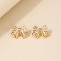 IG Style Cute Bow Knot Zinc Alloy Plating Women's Ear Studs 1 Pair sku image 1