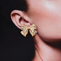 IG Style Cute Bow Knot Zinc Alloy Plating Women's Ear Studs 1 Pair main image 5
