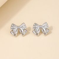 IG Style Cute Bow Knot Zinc Alloy Plating Women's Ear Studs 1 Pair main image 4