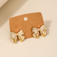 IG Style Cute Bow Knot Zinc Alloy Plating Women's Ear Studs 1 Pair main image 1