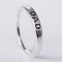 Wholesale Jewelry MAMA Simple Style Letter Alloy Plating Rings main image 4