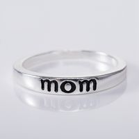 Wholesale Jewelry MAMA Simple Style Letter Alloy Plating Rings main image 1