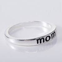 Wholesale Jewelry MAMA Simple Style Letter Alloy Plating Rings main image 3