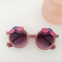 Casual Cute Rainbow Pc Resin Round Frame Full Frame Kids Sunglasses sku image 1