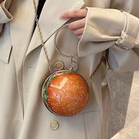 Women's PVC Hamburger Cute Clipped Button Circle Bag main image 7