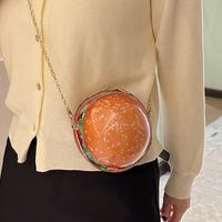 Women's PVC Hamburger Cute Clipped Button Circle Bag main image 10