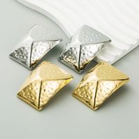 1 Pair Luxurious Square Plating Alloy Gold Plated Silver Plated Ear Studs main image 1