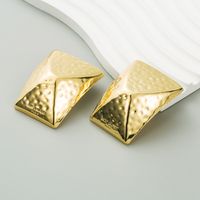 1 Pair Luxurious Square Plating Alloy Gold Plated Silver Plated Ear Studs main image 3