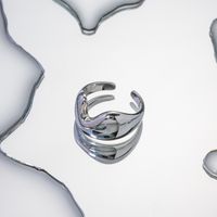 316 Stainless Steel  IG Style Geometric Open Rings main image 3