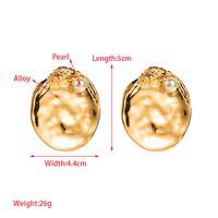 Simple Style Round Alloy Cloth Plating Gold Plated Silver Plated Women's Earrings Necklace main image 3