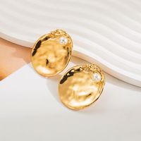 Simple Style Round Alloy Cloth Plating Gold Plated Silver Plated Women's Earrings Necklace main image 5