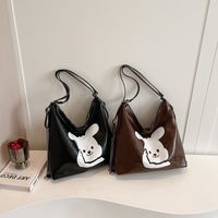 Women's Pu Leather Rabbit Classic Style Square Zipper Tote Bag main image 2