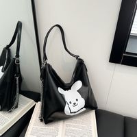 Women's Pu Leather Rabbit Classic Style Square Zipper Tote Bag main image 3