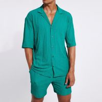 Men's Solid Color Shorts Sets Men's Clothing main image 1