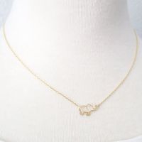 IG Style Cute Elephant Alloy Plating Hollow Out Women's Necklace main image 4