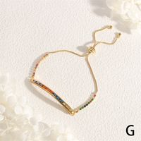Copper 18K Gold Plated IG Style Simple Style Commute Geometric Rectangle Inlay Zircon Bracelets main image 6