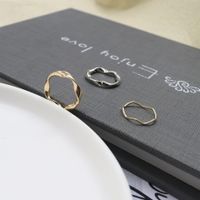 Wholesale Simple Style Solid Color Copper Open Rings main image 4