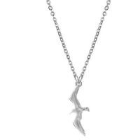 Copper Simple Style Bird Plating Frosted Pendant Necklace sku image 1