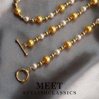 Elegant Geometric Artificial Pearl Copper Plating Women's Necklace 1 Piece main image 5