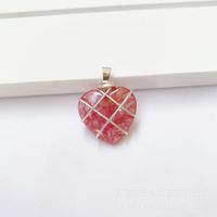 Retro Lady Heart Shape Crystal Agate Knitting Charms sku image 10