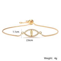 Copper 18K Gold Plated Simple Style Commute Human Inlay Zircon Bracelets main image 3