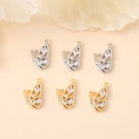 1 Piece 9 * 15mm Copper Zircon 18K Gold Plated White Gold Plated Butterfly Polished Pendant main image 5