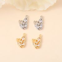 1 Piece 9 * 15mm Copper Zircon 18K Gold Plated White Gold Plated Butterfly Polished Pendant main image 1