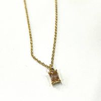 Copper Simple Style Plating Inlay Oval Birthstone Necklace sku image 4