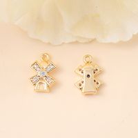 1 Piece 8 * 11mm Copper Zircon 18K Gold Plated White Gold Plated Windmill Polished Pendant main image 7