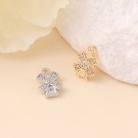 1 Piece 8 * 11mm Copper Zircon 18K Gold Plated White Gold Plated Windmill Polished Pendant main image 8