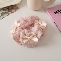Women's Casual Sweet Bow Knot Cloth Pleated Hair Tie sku image 2