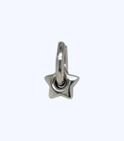 1 Pair Simple Style Star Heart Shape Polishing Titanium Steel Drop Earrings main image 5